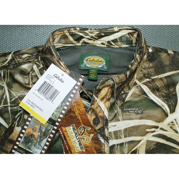 Cabelas Hunting Advantage Max-4 HD Camo Waterfowl Button Shirt Mens Size M - Picture 5 of 5